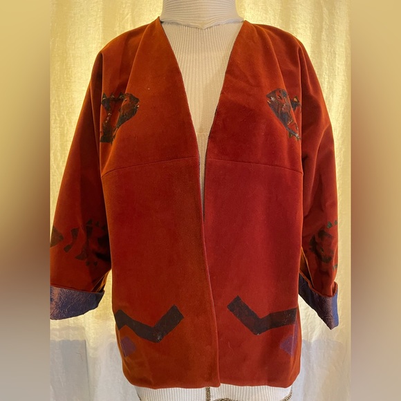 Custom Designed Reversible Jacket with hand painted features. - Picture 5 of 5